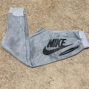 Nike Gray Joggers with zipper pockets